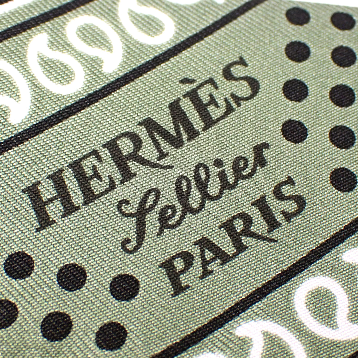 【Brand New】Eperon d'Or Bandana Twilly Frill Silk Sage Noir Blanc H852978S 08