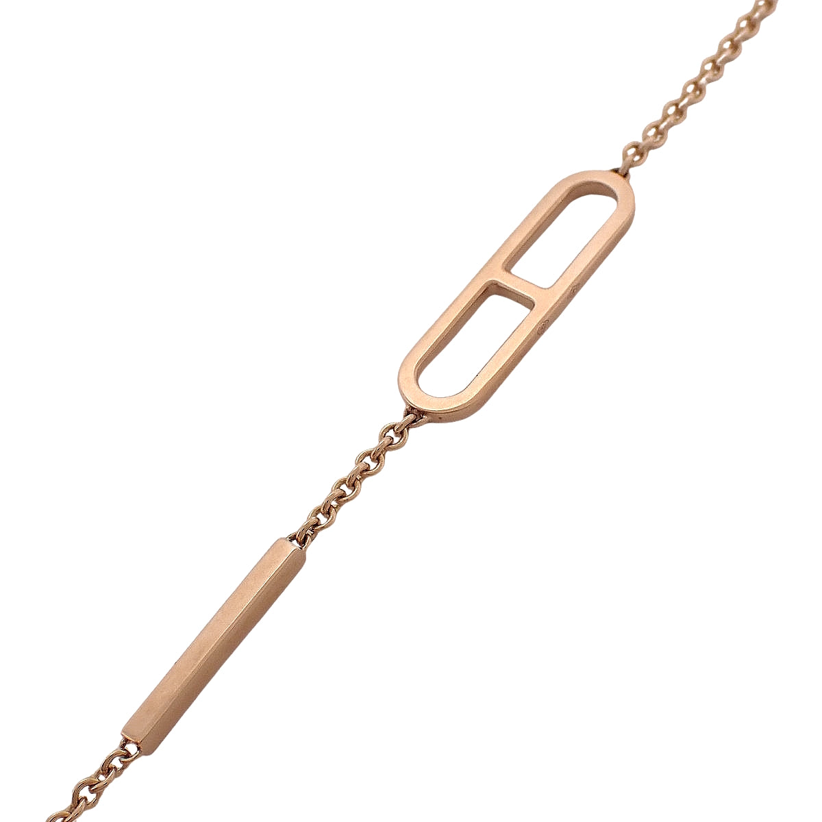 Evershine Anchor Chain Bracelet Diamond D0.37 Pink Gold K18PG 7.1g