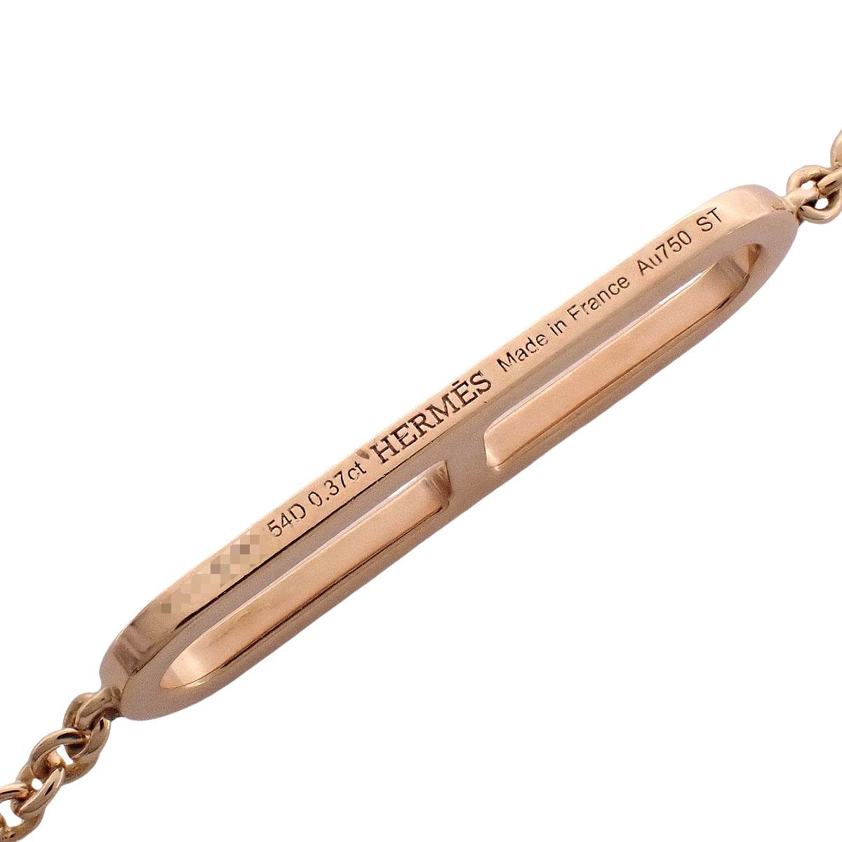 Evershine Anchor Chain Bracelet Diamond D0.37 Pink Gold K18PG 7.1g