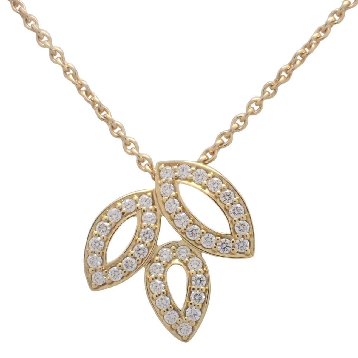 Lily Cluster Mini Pendant, Diamond, K18YG, 4.4g