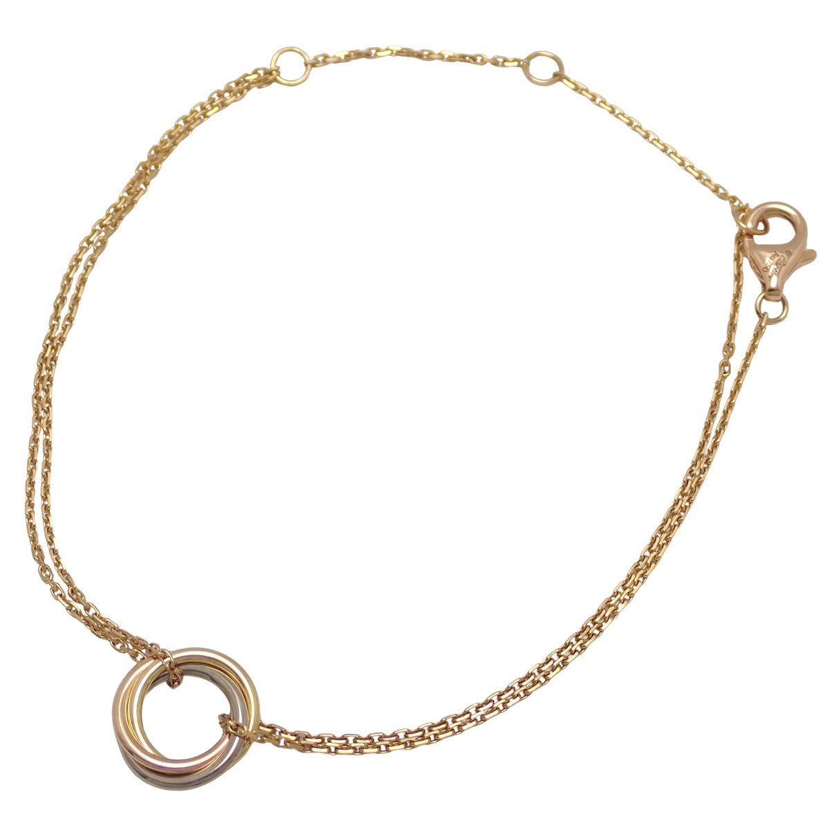 Sweet Trinity Bracelet Pink Gold K18PG White Gold K18WG Yellow Gold K18YG 2.3g Accessory Jewelry