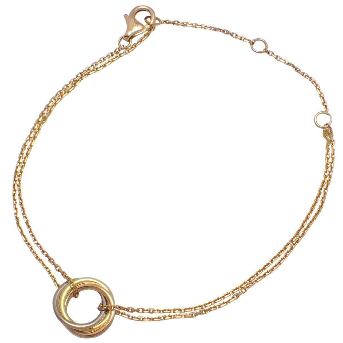 Sweet Trinity Bracelet Pink Gold K18PG White Gold K18WG Yellow Gold K18YG 2.3g Accessory Jewelry