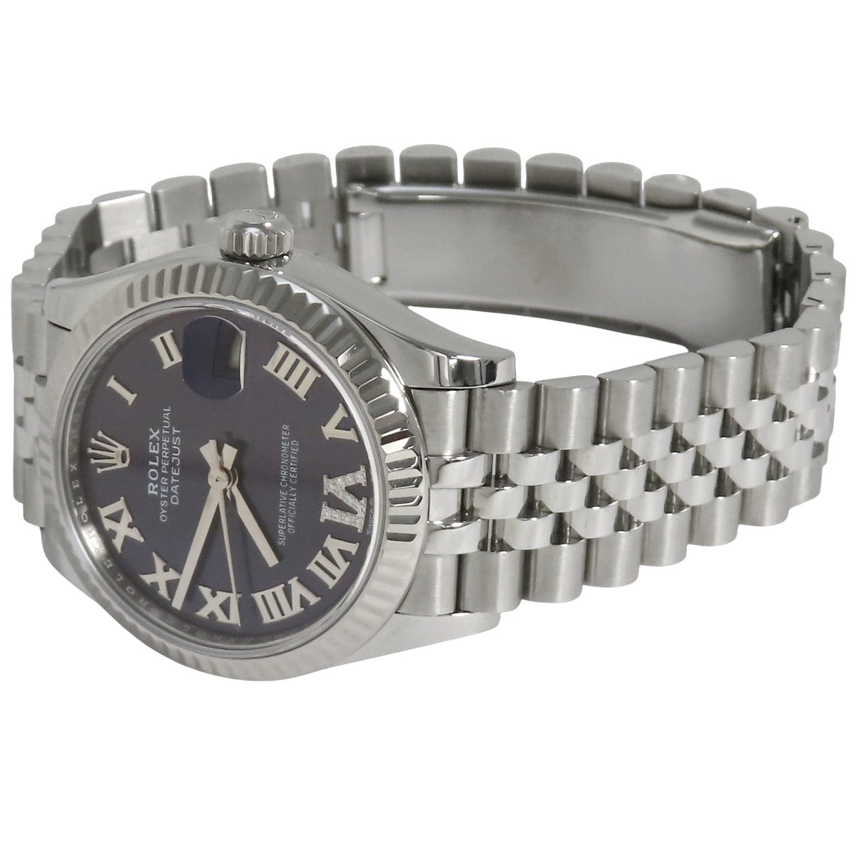 Datejust 31, Diamond Bezel, VI Diamond, 178274, WG/SS, Aubergine, Automatic, Ladies'