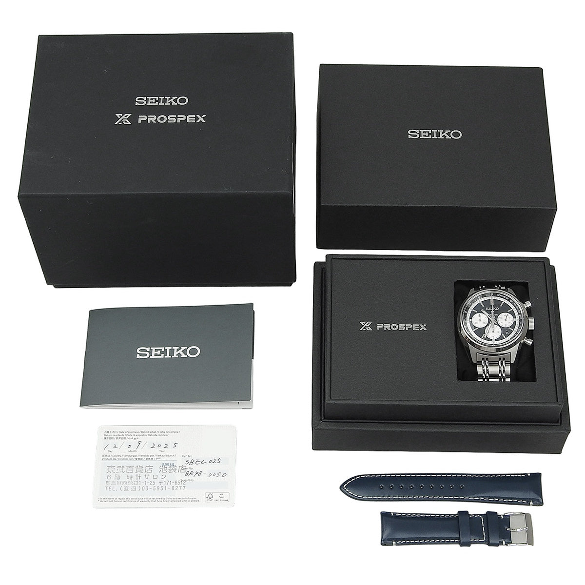 プロスペックス スピードタイマー SBEC025 SS ネイビー 自動巻き メンズ