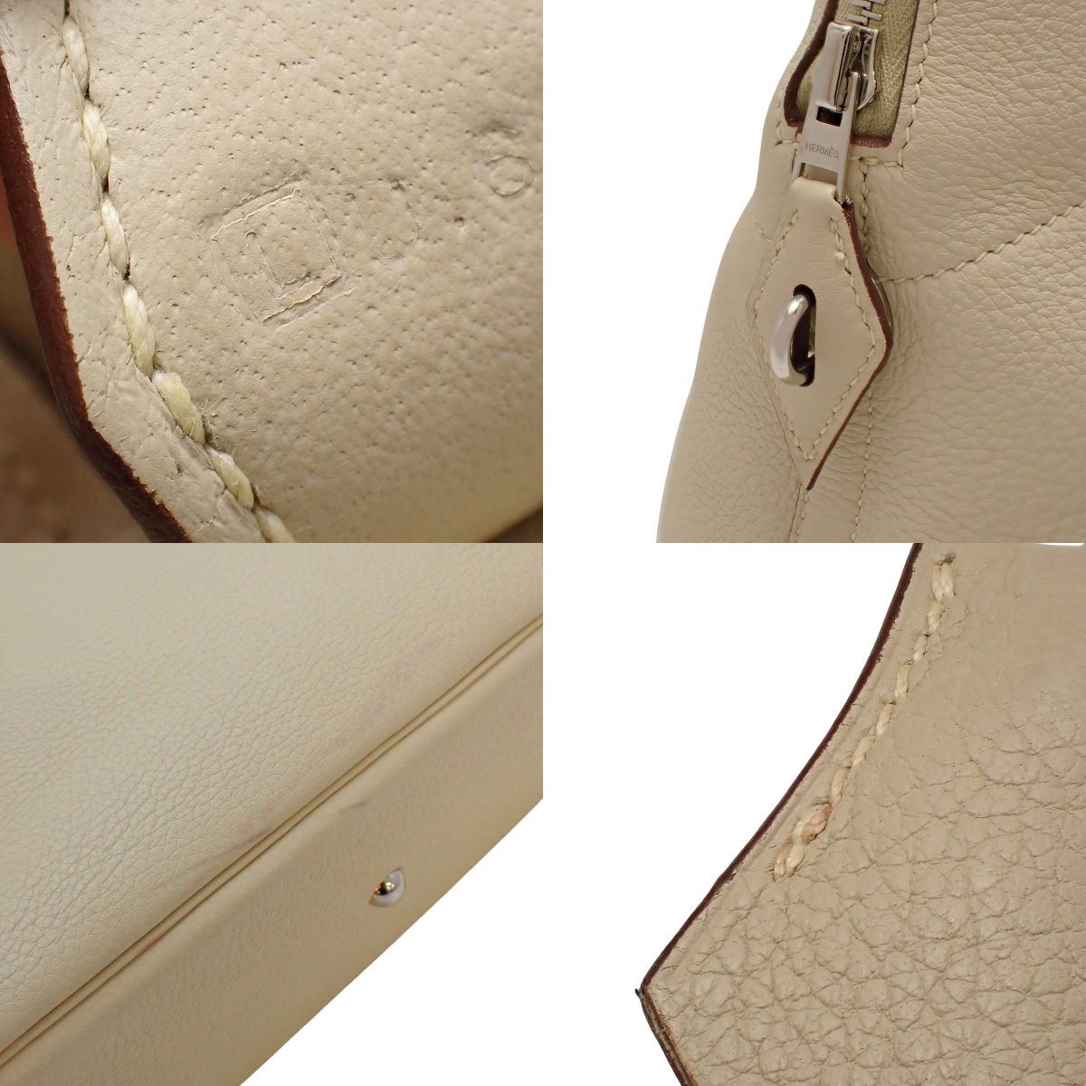Bolide 31 Clemence Leather Parchemin Silver Hardware □L stamp