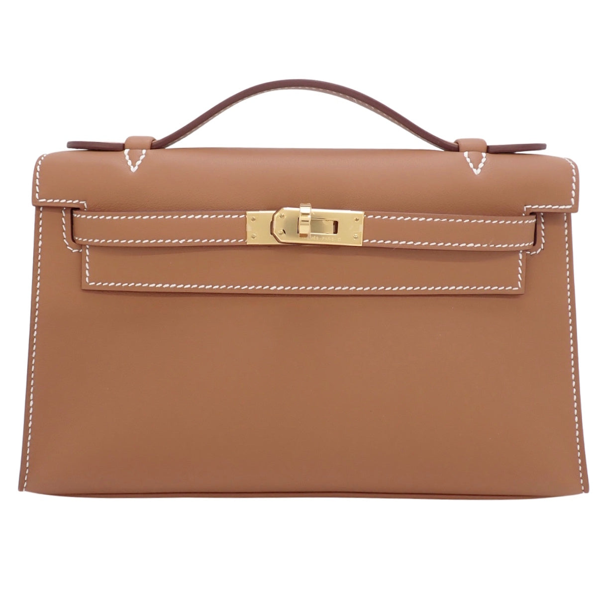【Unused】Pochette Kelly Veau Swift Gold Gold Hardware K Engraving