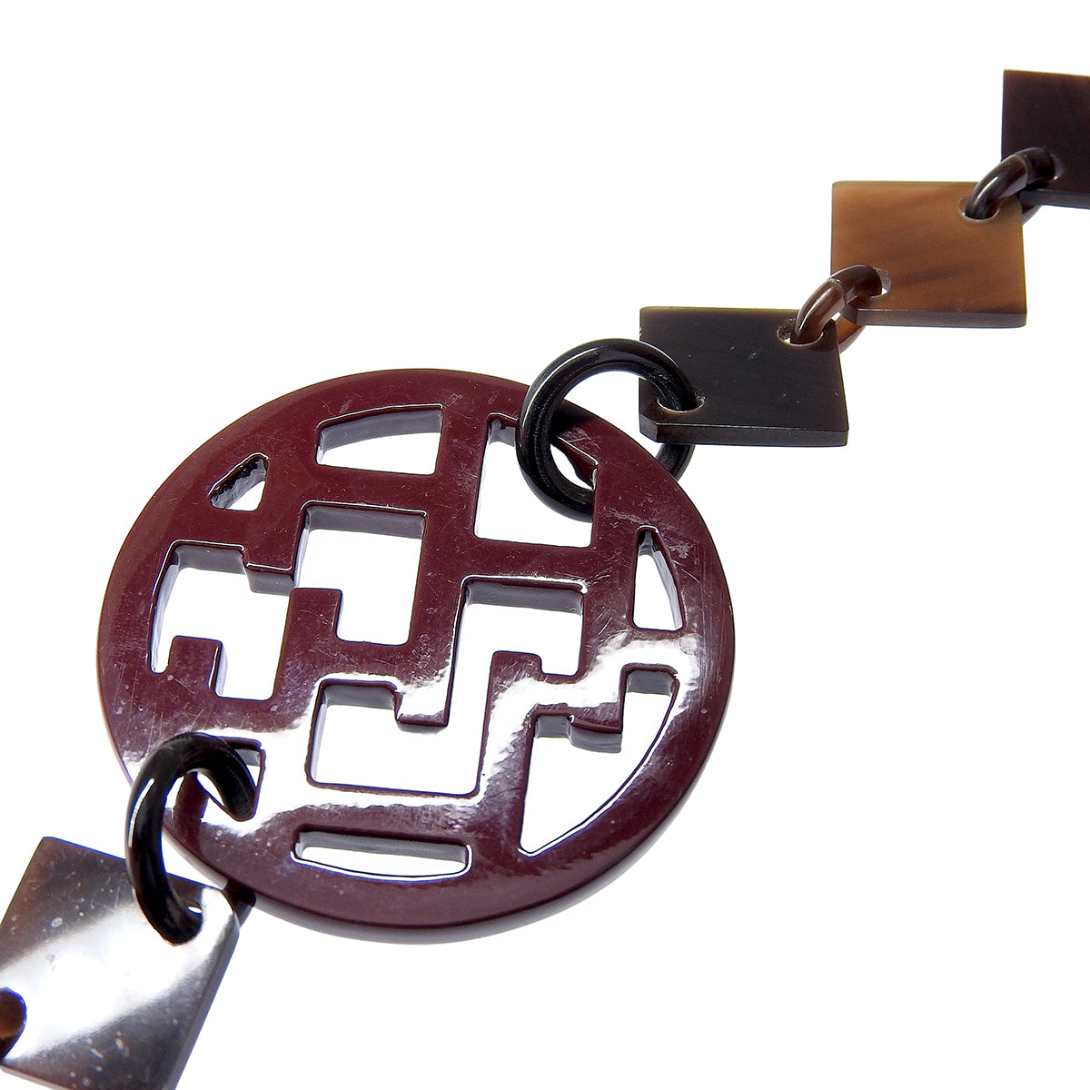 DIVAS Long Necklace, Buffalo Horn, Lacquer