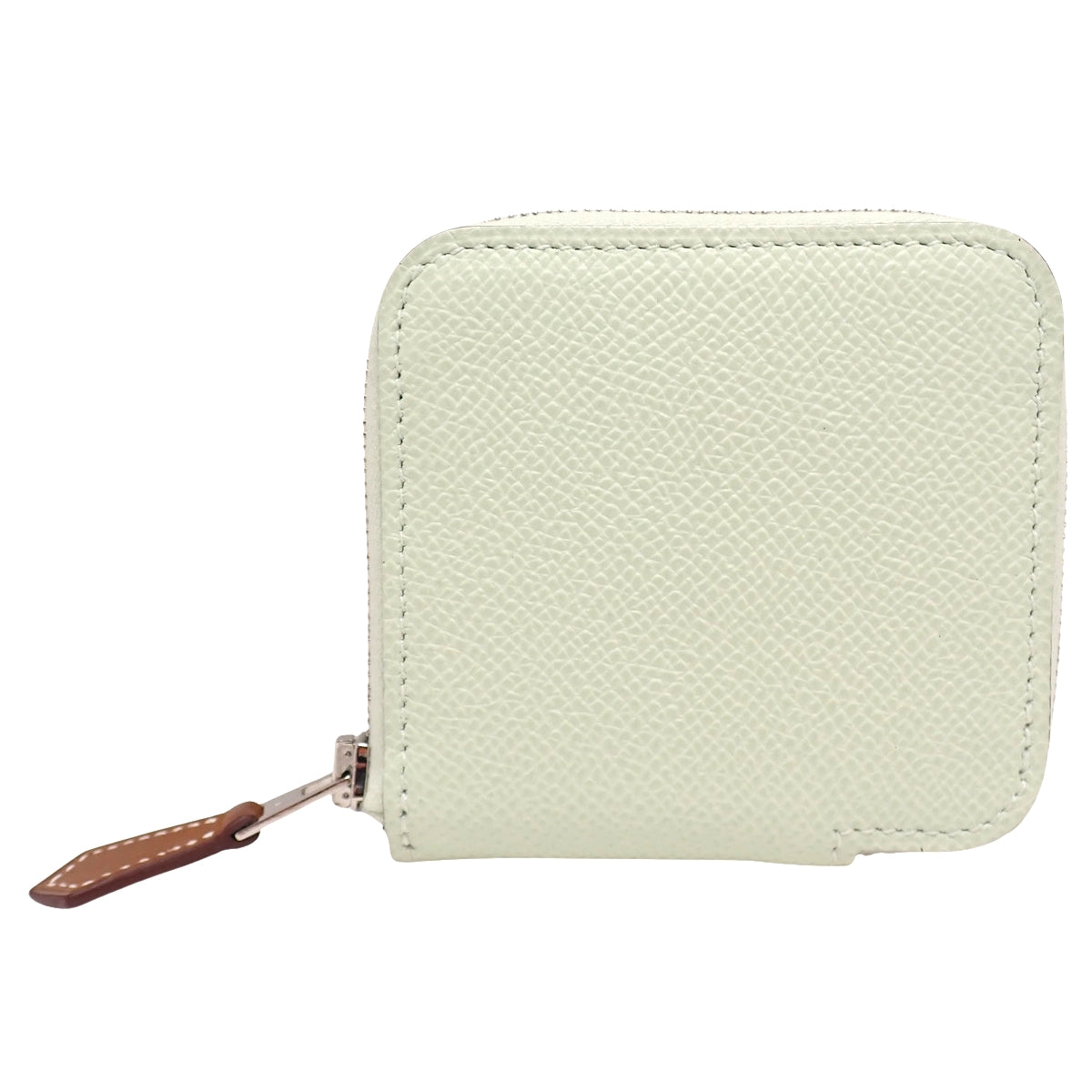 Azap Compact Mini Silk'In Epsom 皮革 薄荷绿 银扣 B刻