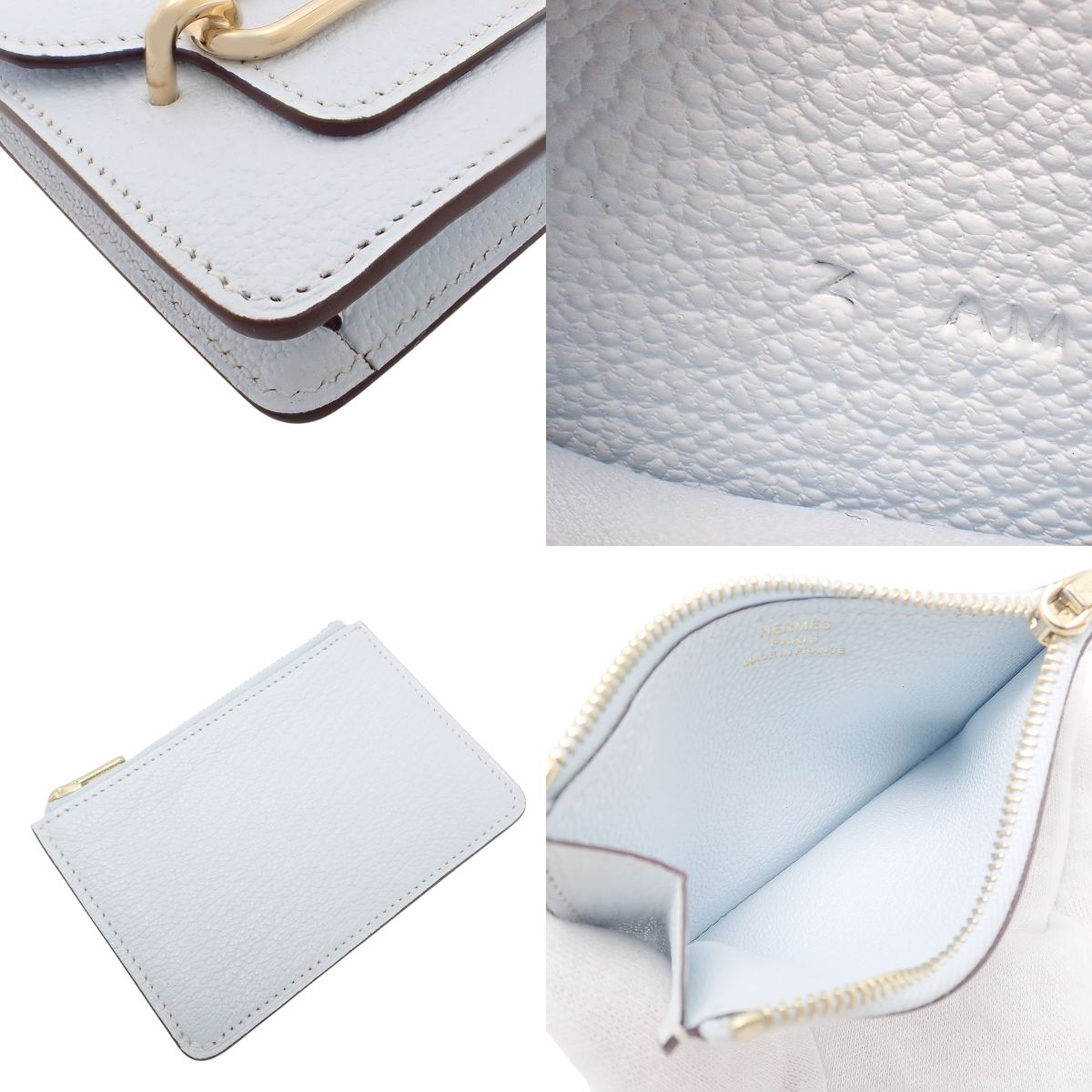 Lowris Lulislime Chevre Bleu Brume Gold Hardware Z stamp