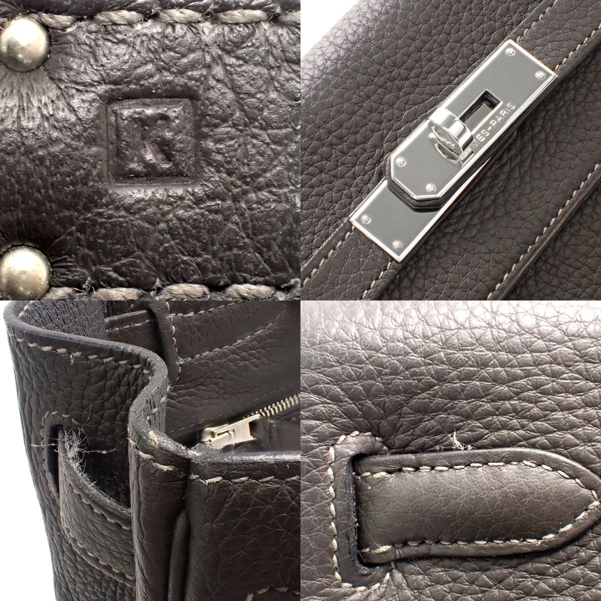 ケリー32(内縫い) トリヨンクレマンス パラジウム金具 エタン シルバー金具 □K刻印
