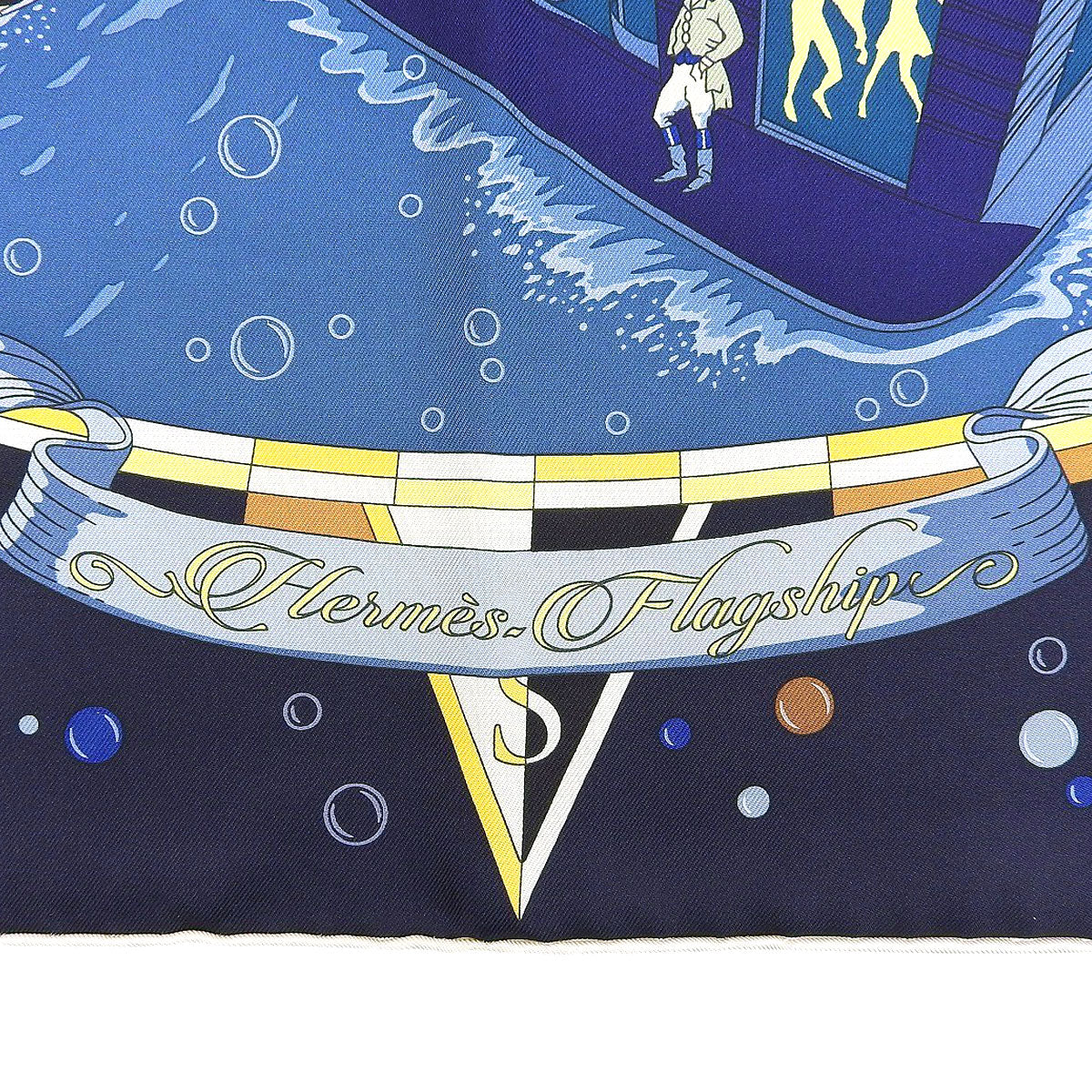 Hermes Flagship エルメス・フラッグシップ カレ90 シルク マリンフォンセ ジョーヌ H00091S 06