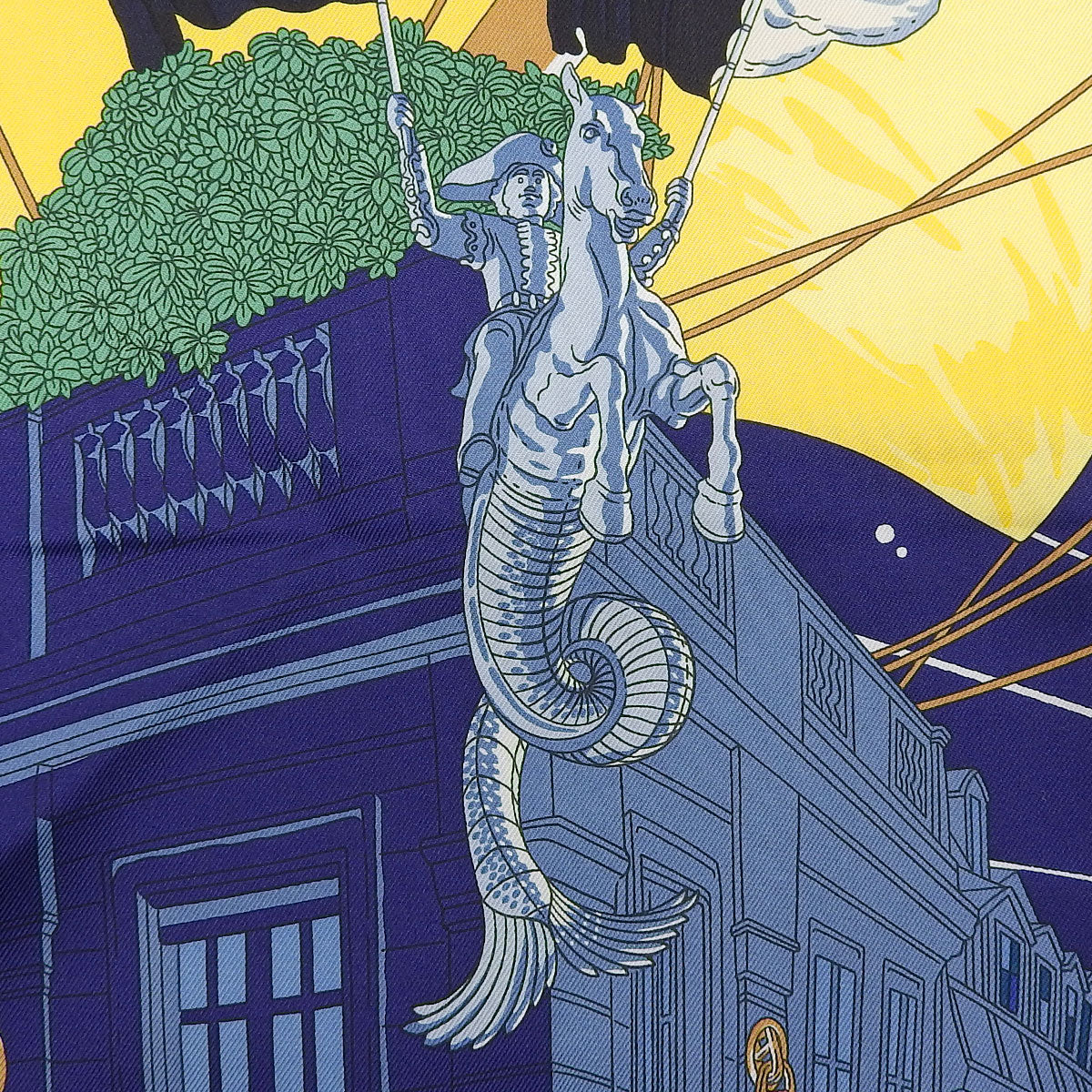 Hermes Flagship エルメス・フラッグシップ カレ90 シルク マリンフォンセ ジョーヌ H00091S 06