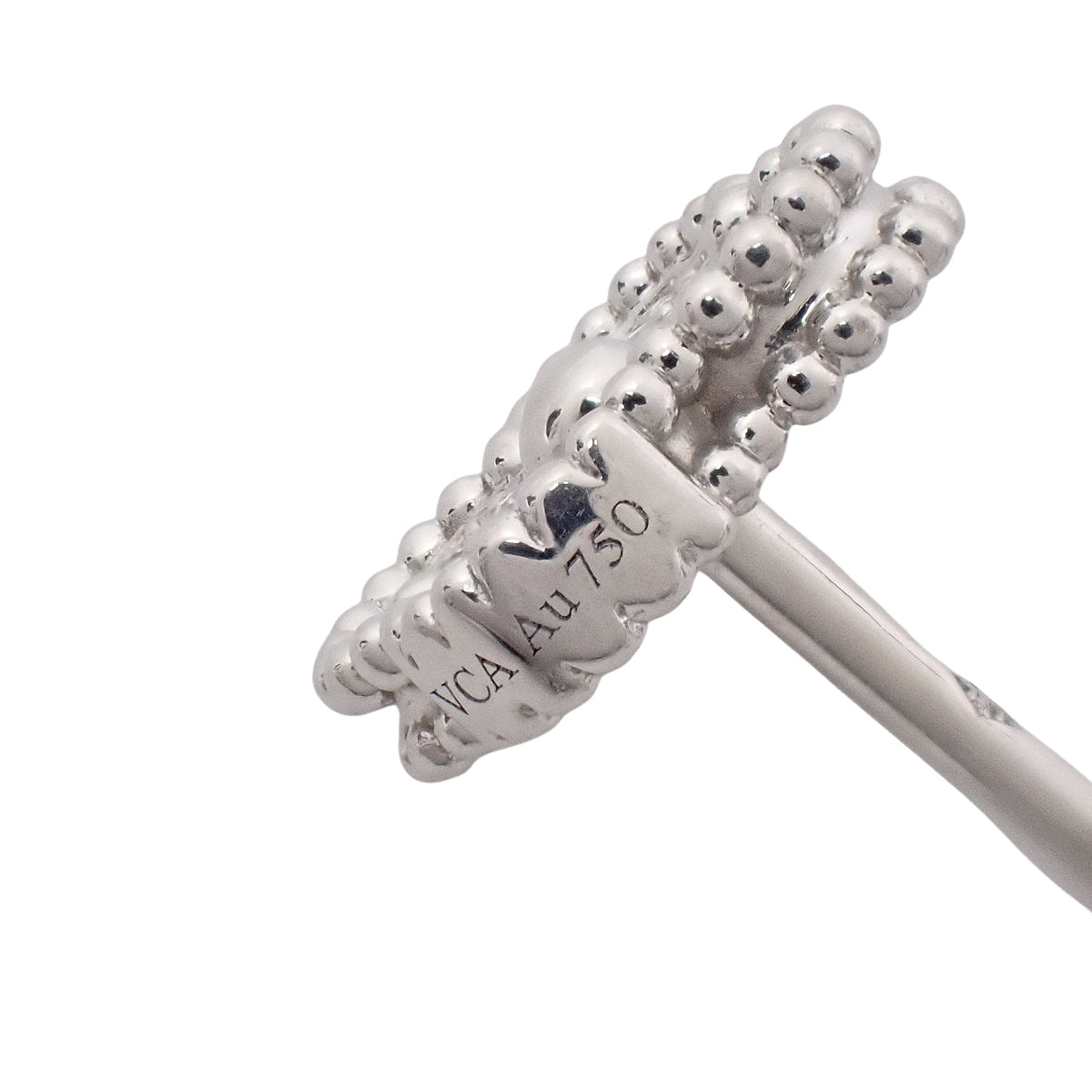 Sweet Alhambra Earrings, Diamonds, White Gold, K18WG, 3.3g
