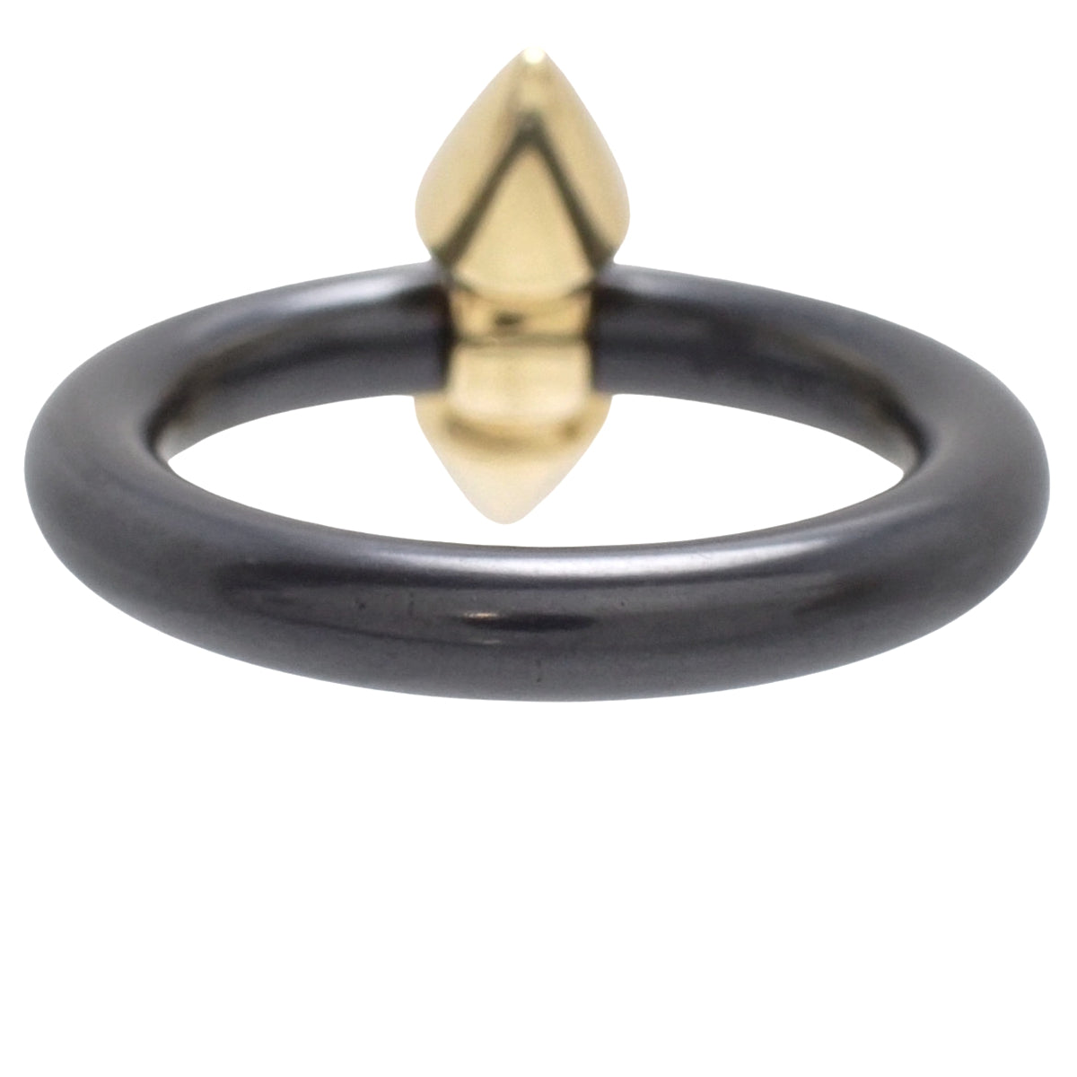 Titan Diamond Ring D0.18 Titanium TI Yellow Gold K18YG Size 15 (US 7) 6.9g