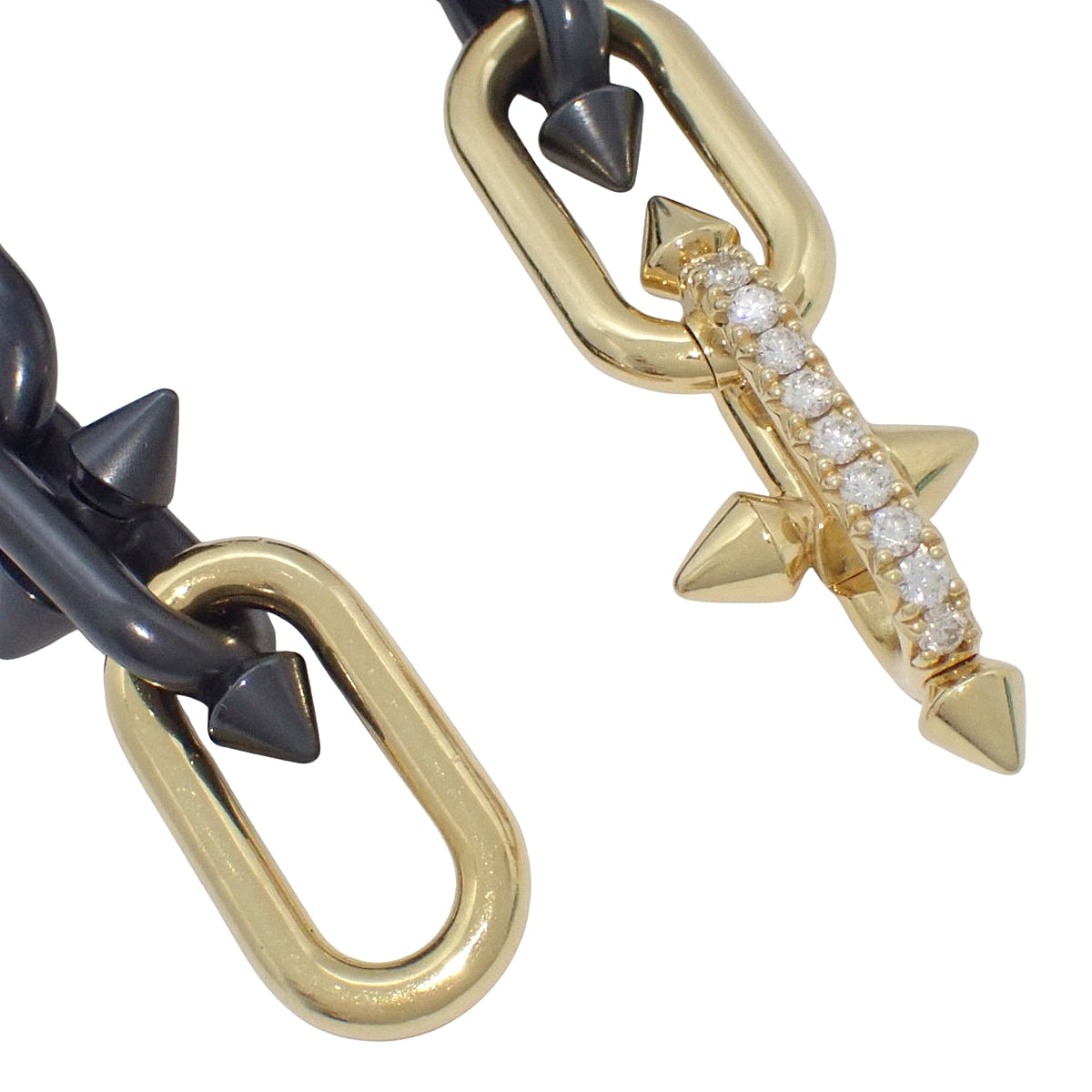 Titan Bracelet Diamond D0.48 Titanium TI Yellow Gold K18YG 55.1g
