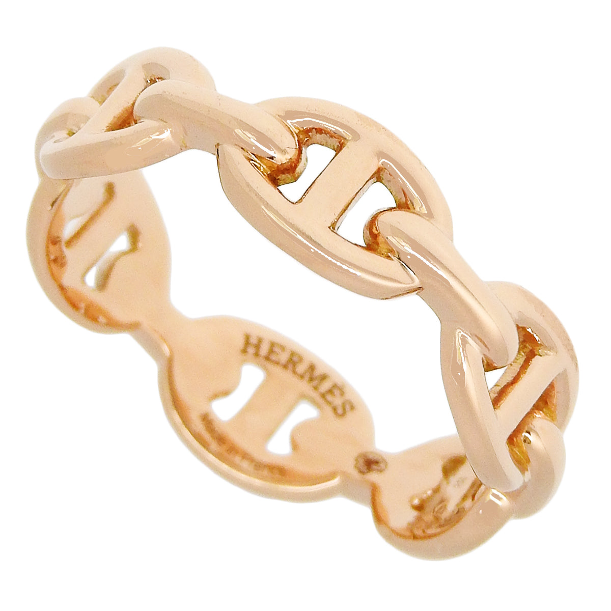 Chaine d'Ancre Enchainee Ring PM Pink Gold K18PG 55 4.1g