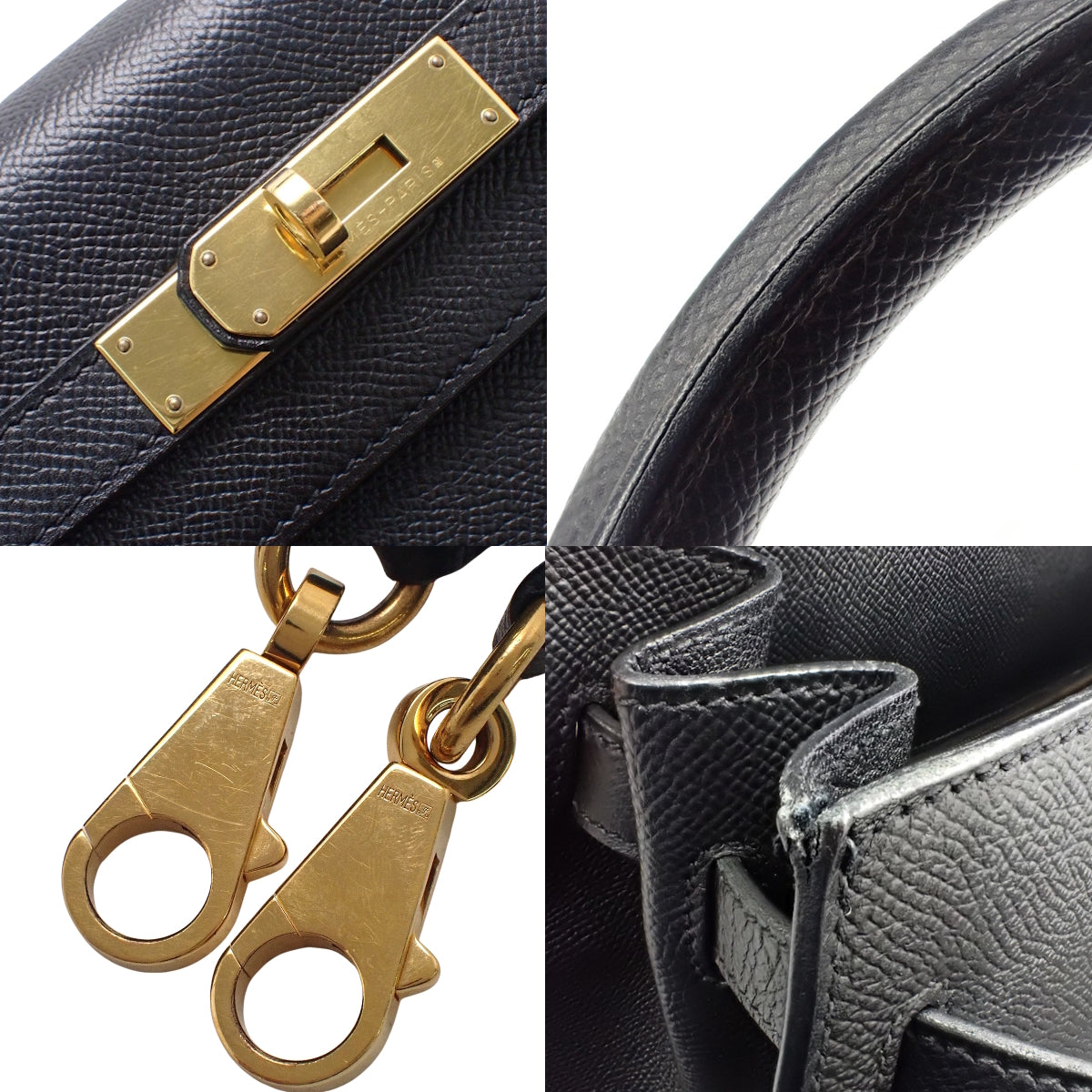 Kelly 35 (Sellier) Epsom leather Black Gold hardware □Q stamp