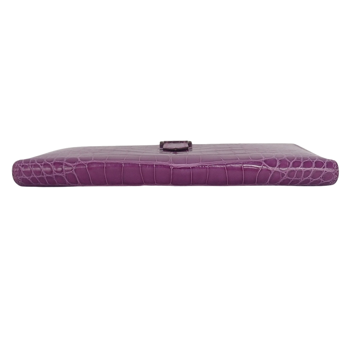 Bearn Soufflet Alligator Crocodile Palladium Hardware Ultra Violet Silver Hardware □L stamp