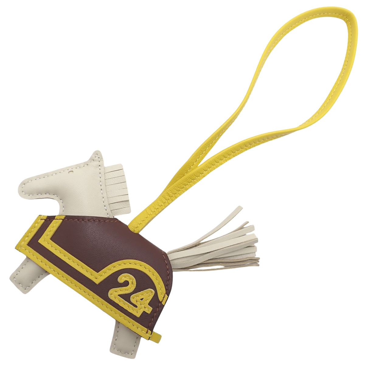 Rodeo挂件 Rodeo PM尺寸24 G刻印 Agneau Milo Swift 小羊皮 奶昔白 拿坡里黄