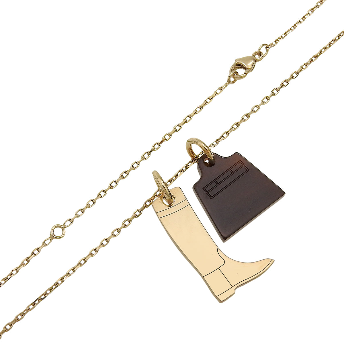 Amulette Maroquinier necklace, buffalo horn, metal (GP)