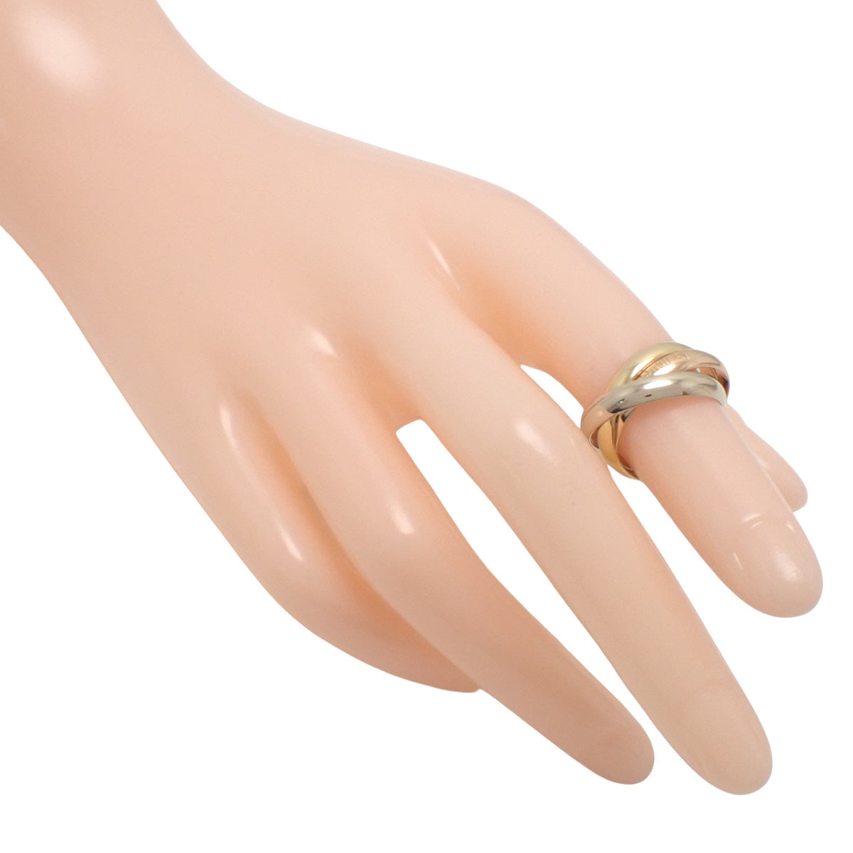 卡地亚(Cartier)Trinity 三色金戒指,18K金,49号,7.0克