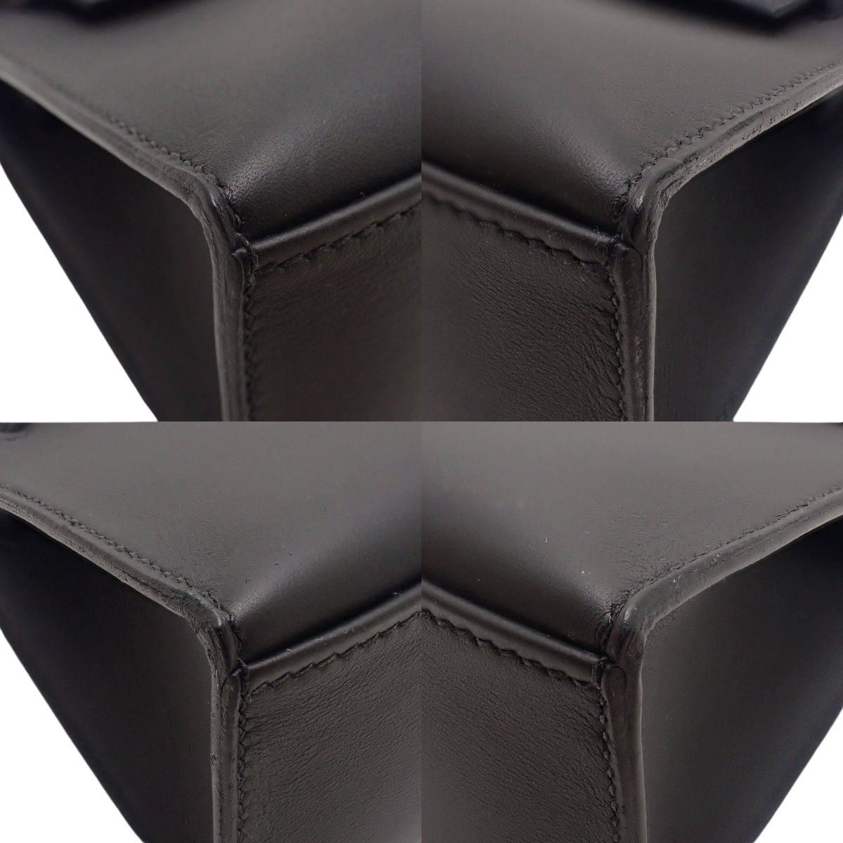 Pochette Kelly Veau Swift Black Gold Hardware W stamp