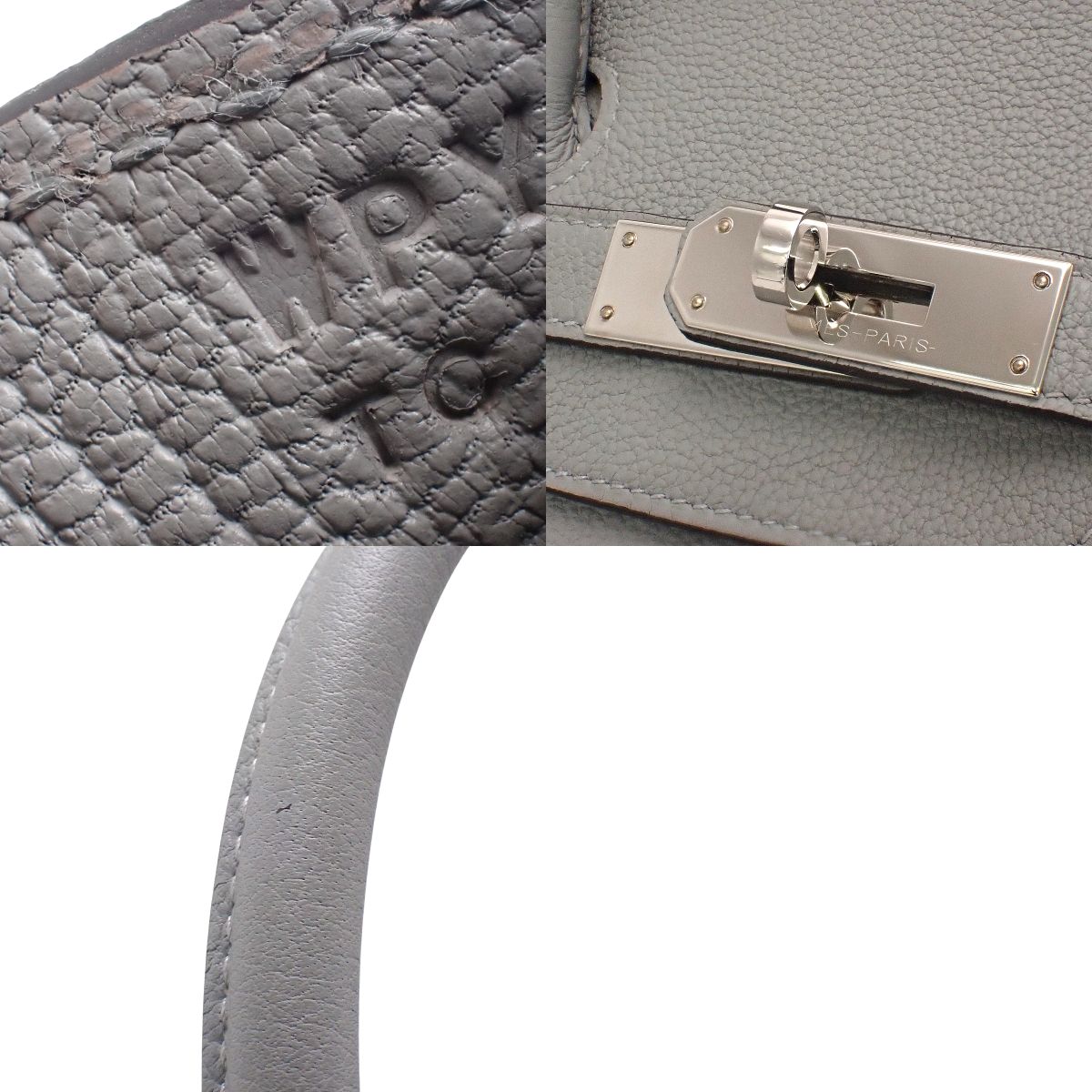 Birkin 35 Togo Gris Mouette Silver Hardware W stamp