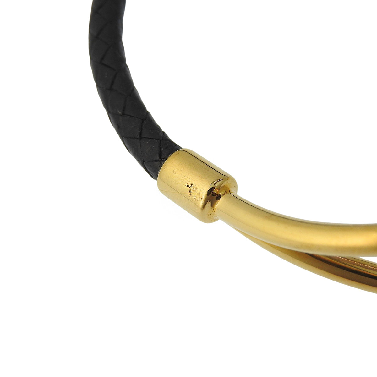 Jumbo Bracelet Leather Metal (GP)
