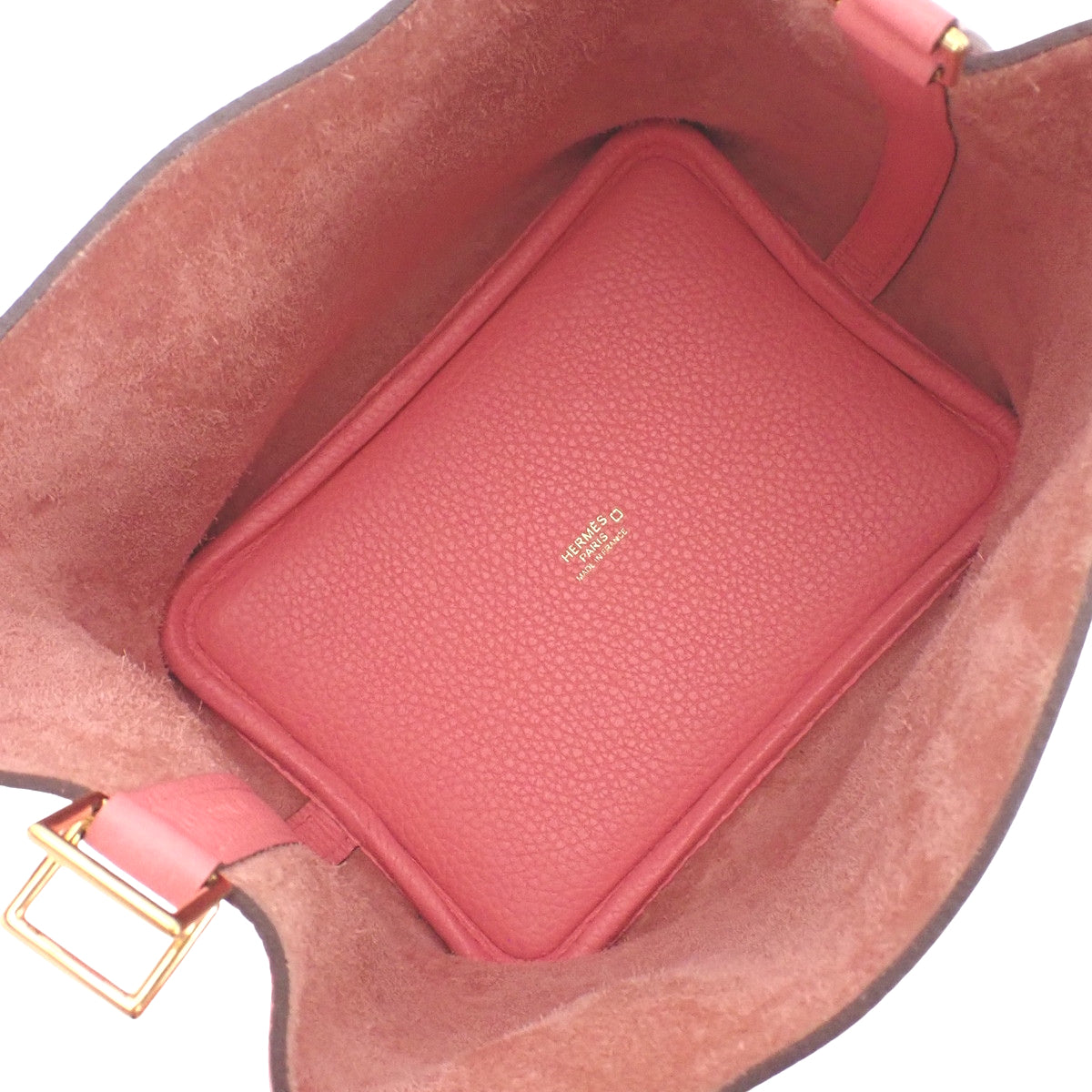 Picotin Lock Touch PM, Taurillon Clemence, Matte Alligator Crocodile, Rose Azalee, Bougainvillea, Gold Hardware, Y Stamp