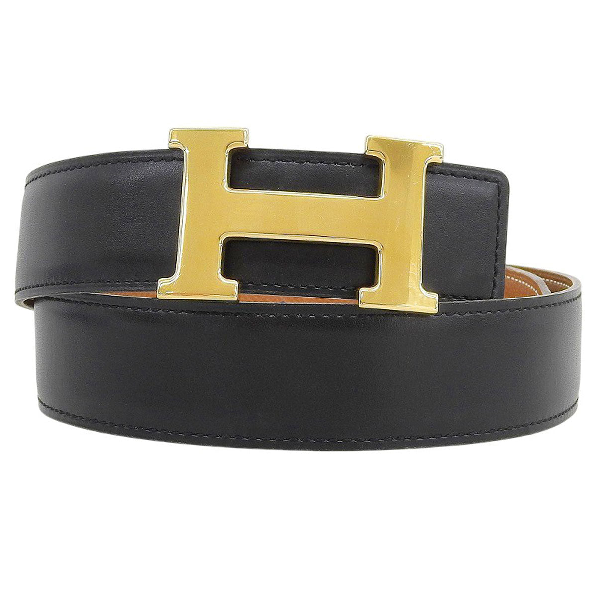 お値下げしました♫　HERMES　リバーシブル ブラック ゴールド ベルト 70 コンスタンスHベルト リバーシブル 70 ボックスカーフ クシュベル