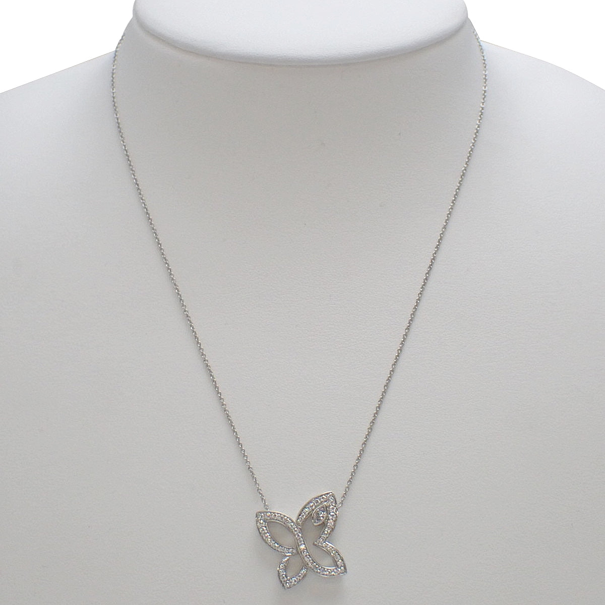 Infinite Lily Cluster Pendant with Diamonds, Platinum Pt950, 13.0g
