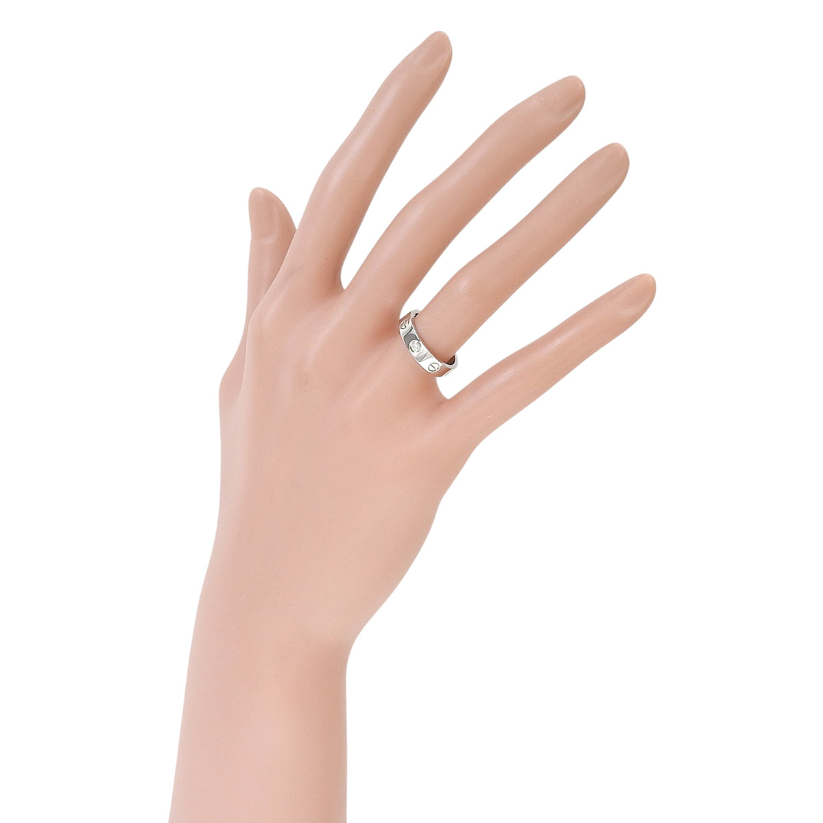 LOVEリング スモールモデル ダイヤモンド ホワイトゴールド K18WG 48 4.5g