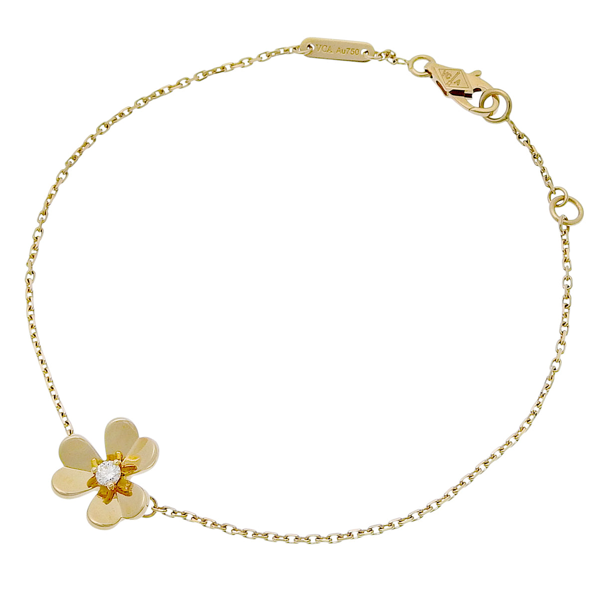 Frivole bracelet, mini model, diamond, yellow gold, 18K yellow gold, 2.2g