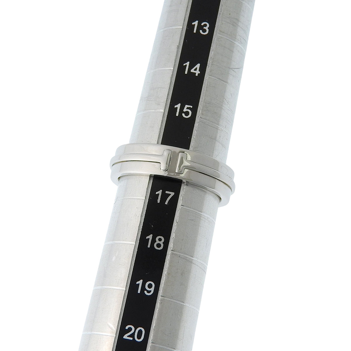 T ナロー リング ホワイトゴールド K18WG 16(56)号 9.8g