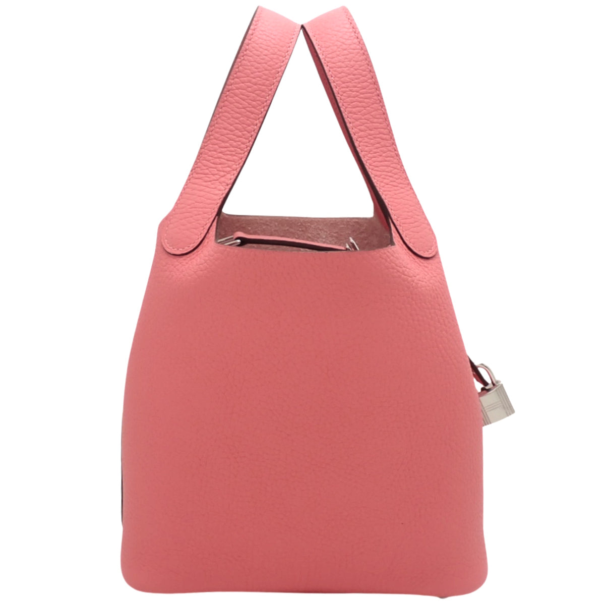 【Brand New】Picotin Lock PM Taurillon Clemence Rose Azalee Silver Hardware K stamp