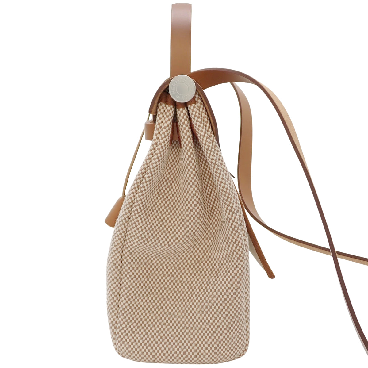 Herbag Zip PM retourné Toile GM Vache Hunter Natural Silver Hardware B stamp
