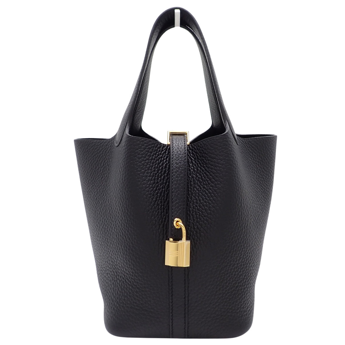 【新品】Picotin Lock PM G刻印 Taurillon Clemence 黑色 金色配件