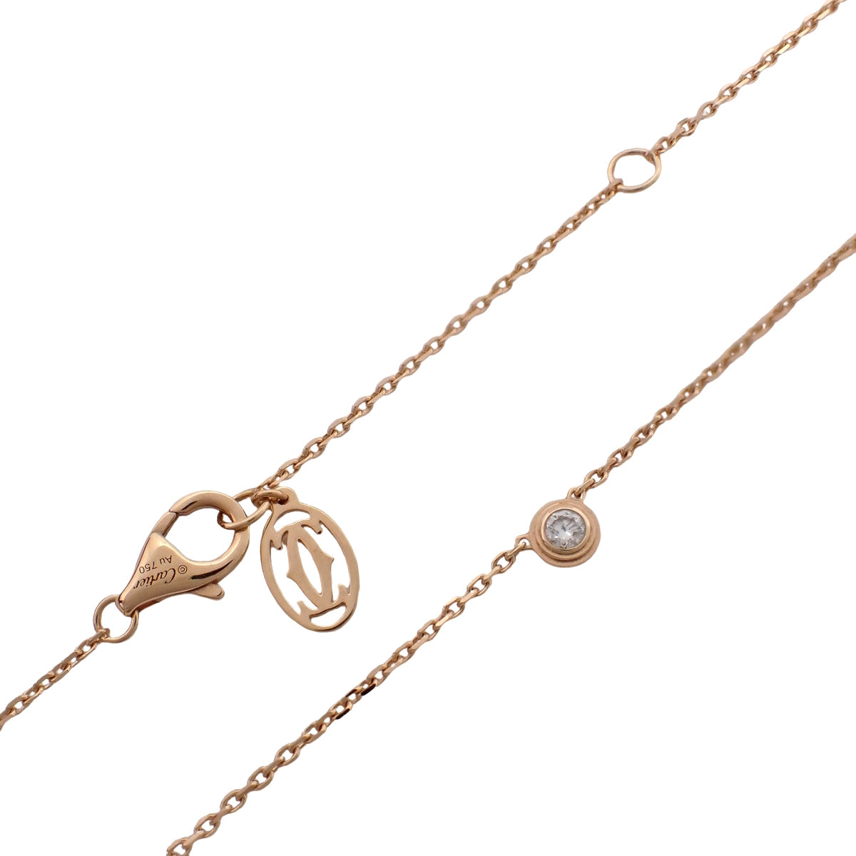 Damour Pendant Mini Model, Diamond, Pink Gold K18PG, 2.2g