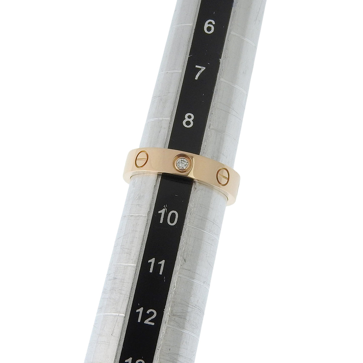 LOVE ring, small model, 1 diamond, 18K rose gold, size 49, 4.1g, 1PD