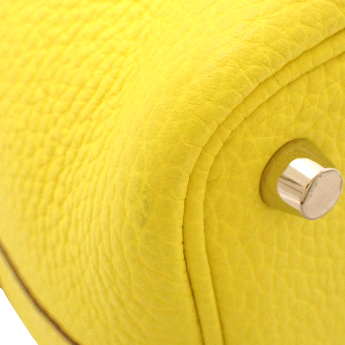 Picotin Lock PM Taurillon Clemence Lime Silver Hardware B stamp