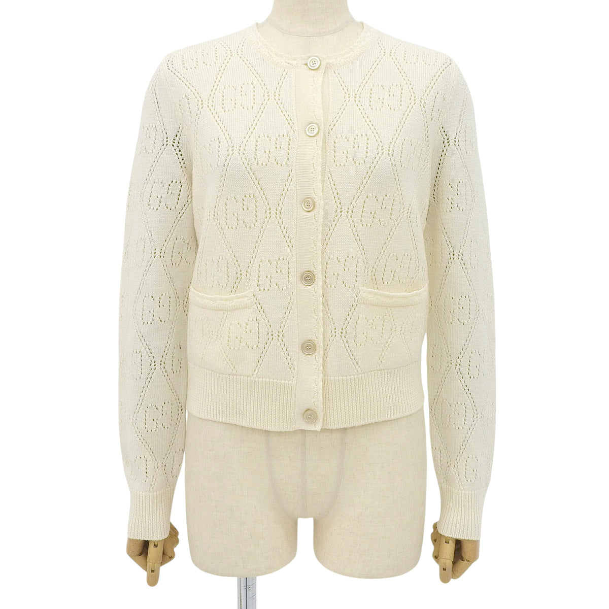 GG-logo knitted cardigan, size S