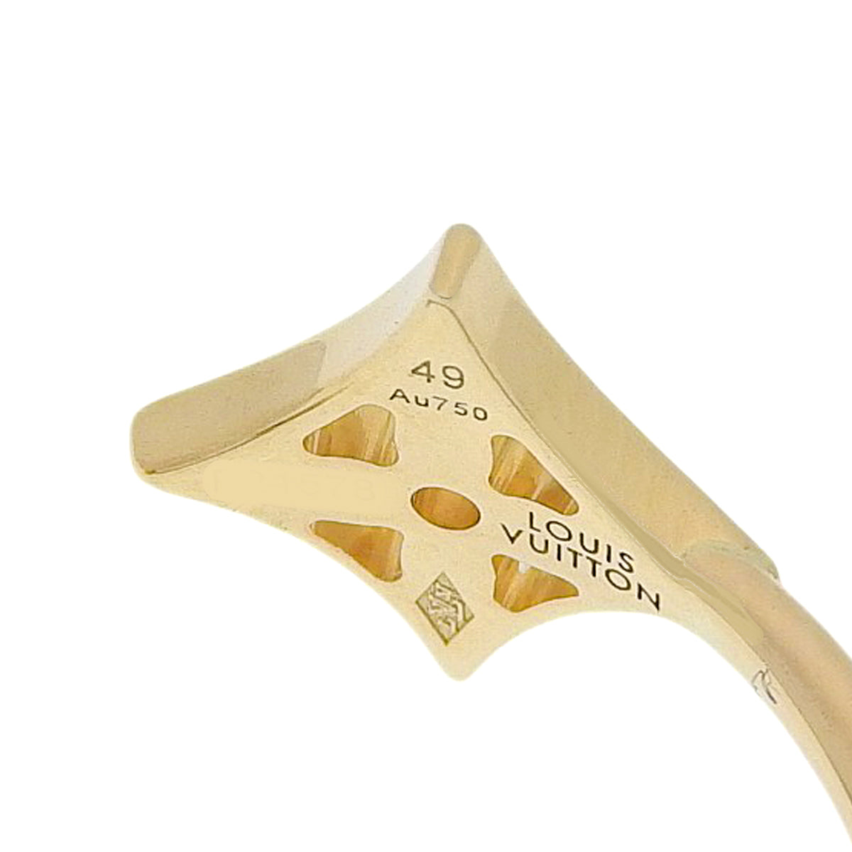 Idylle Blossom Monogram Ring, Diamond, 18K Yellow Gold, 18K White Gold, 18K Rose Gold, Size 49, 5.2g