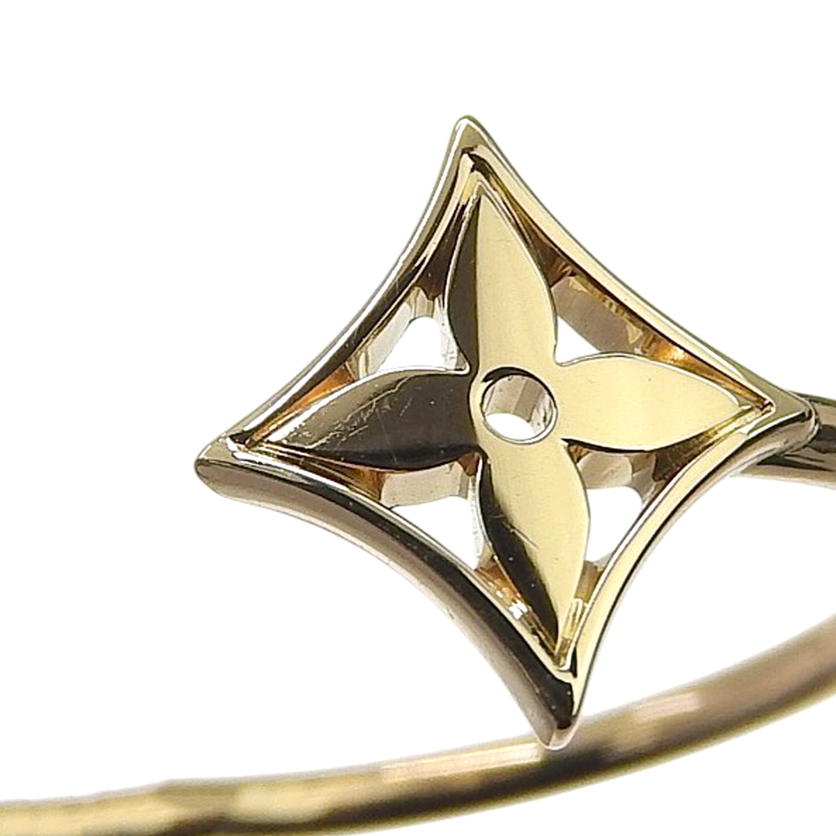 Idylle Blossom Monogram Ring, Diamond, 18K Yellow Gold, 18K White Gold, 18K Rose Gold, Size 49, 5.2g