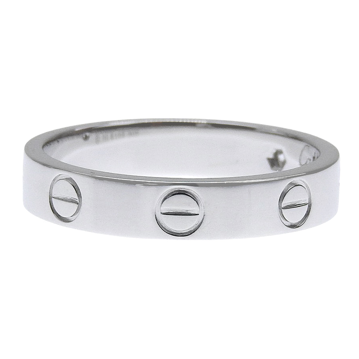 LOVE ring, small model, 1 diamond, 18K white gold, size 53, 4.2g