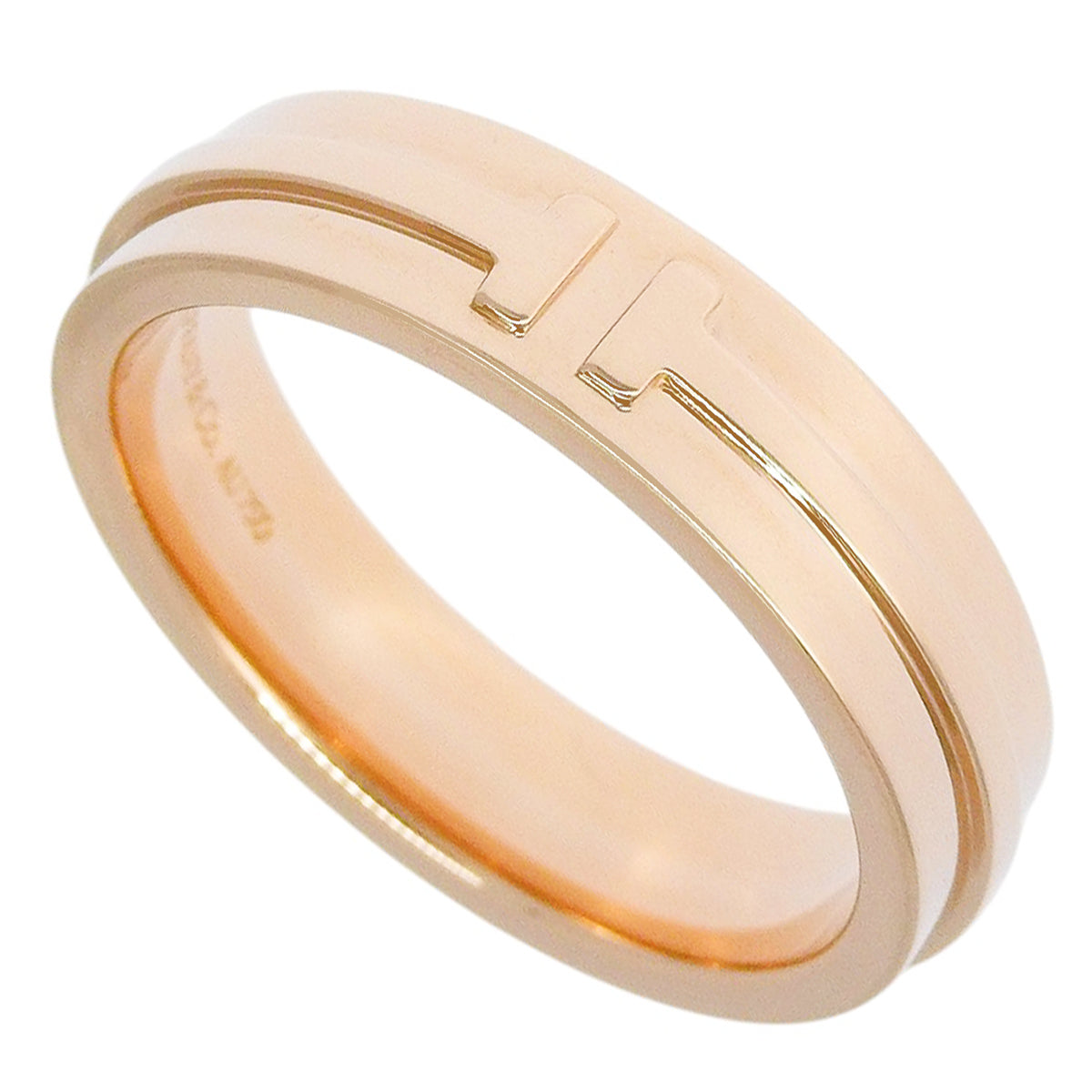 T Narrow Ring, Pink Gold, K18PG, Size 21 (61), 11.0g
