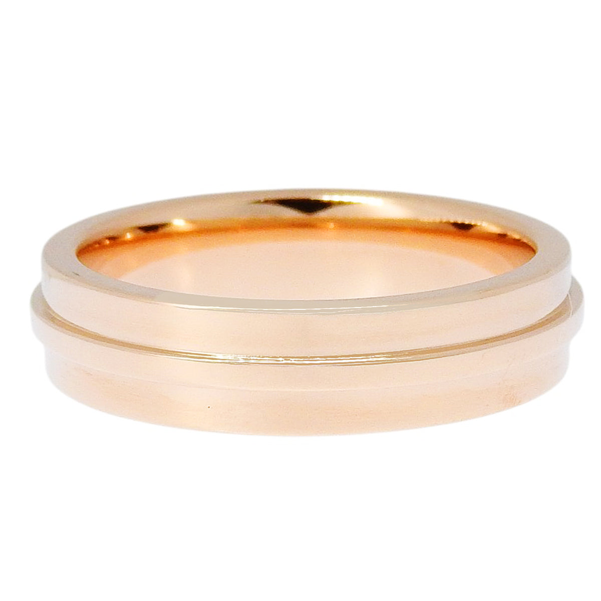 T Narrow Ring, Pink Gold, K18PG, Size 21 (61), 11.0g