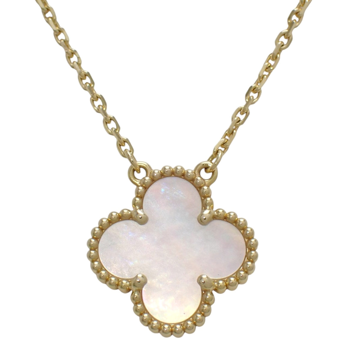 Vintage Alhambra pendant, mother-of-pearl, yellow gold, 18K YG, 5.2g