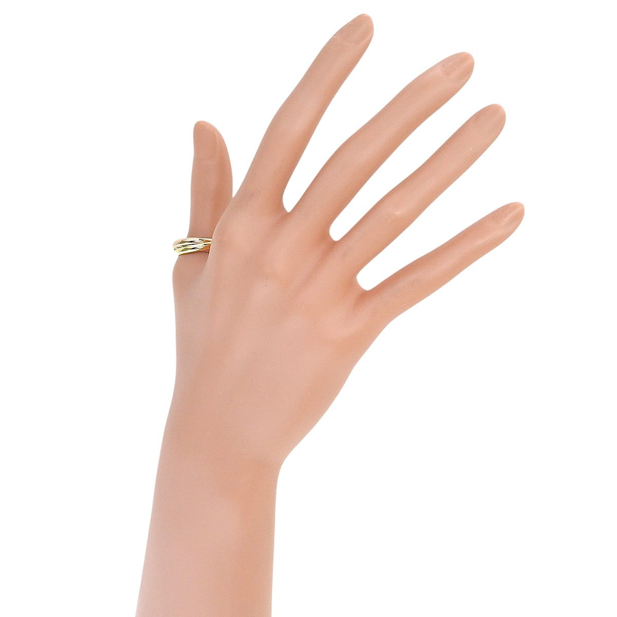 Trinity Ring, Small, B4086100, 18K Yellow Gold/Pink Gold/White Gold, Size 59, 6.1g
