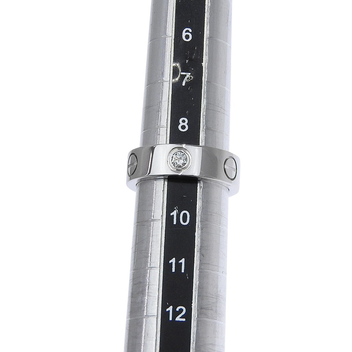 LOVE リング クラシックモデル ダイヤモンド3石 ホワイトゴールド K18WG 49 8.2g