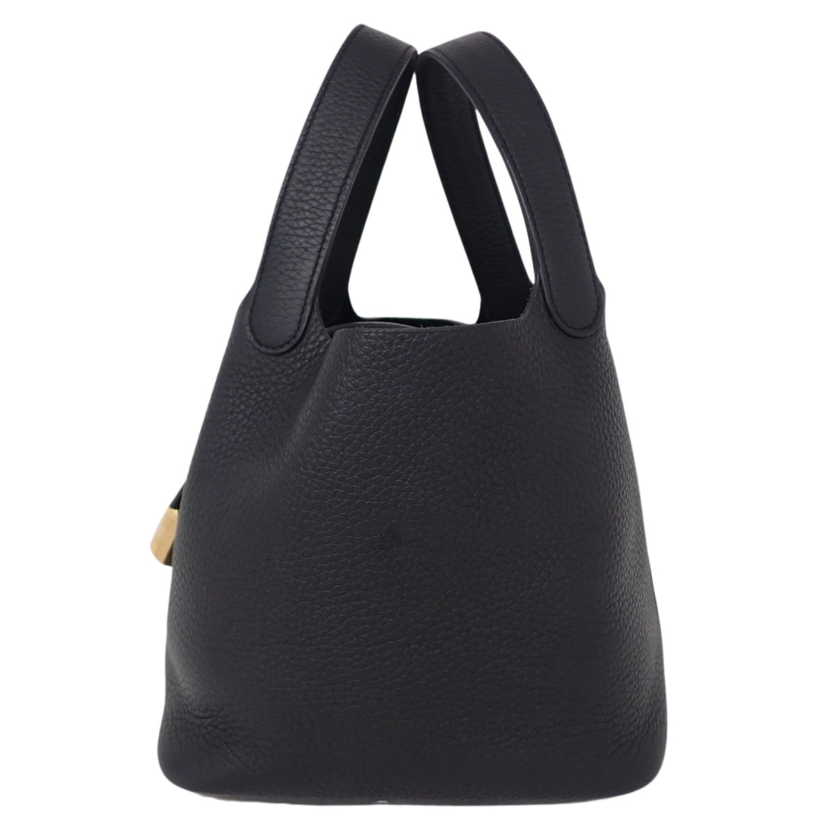 Picotin Lock PM, Taurillon Clemence, Black, Gold Hardware